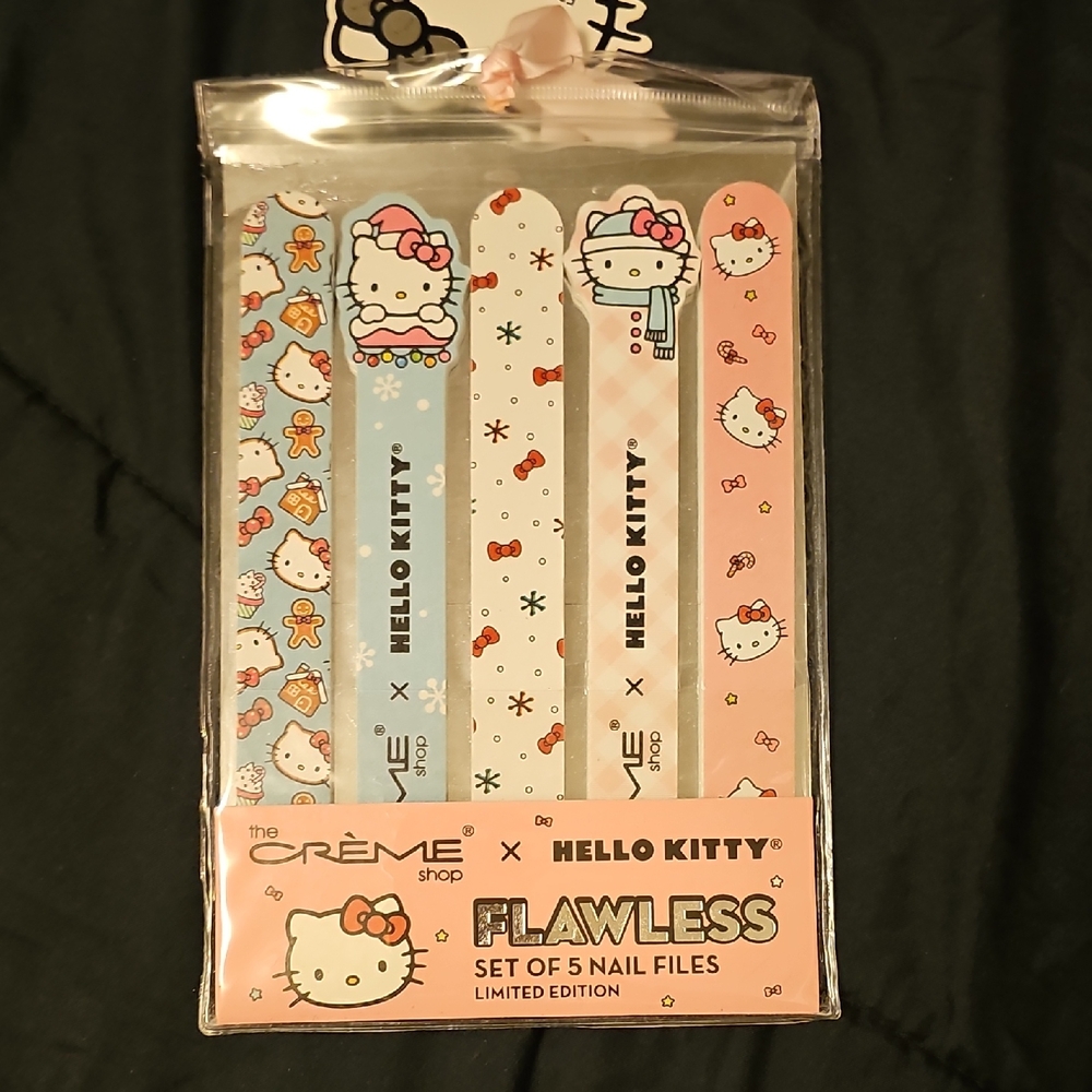 Hello Kitty Nail File Set - Pink, Blue, White